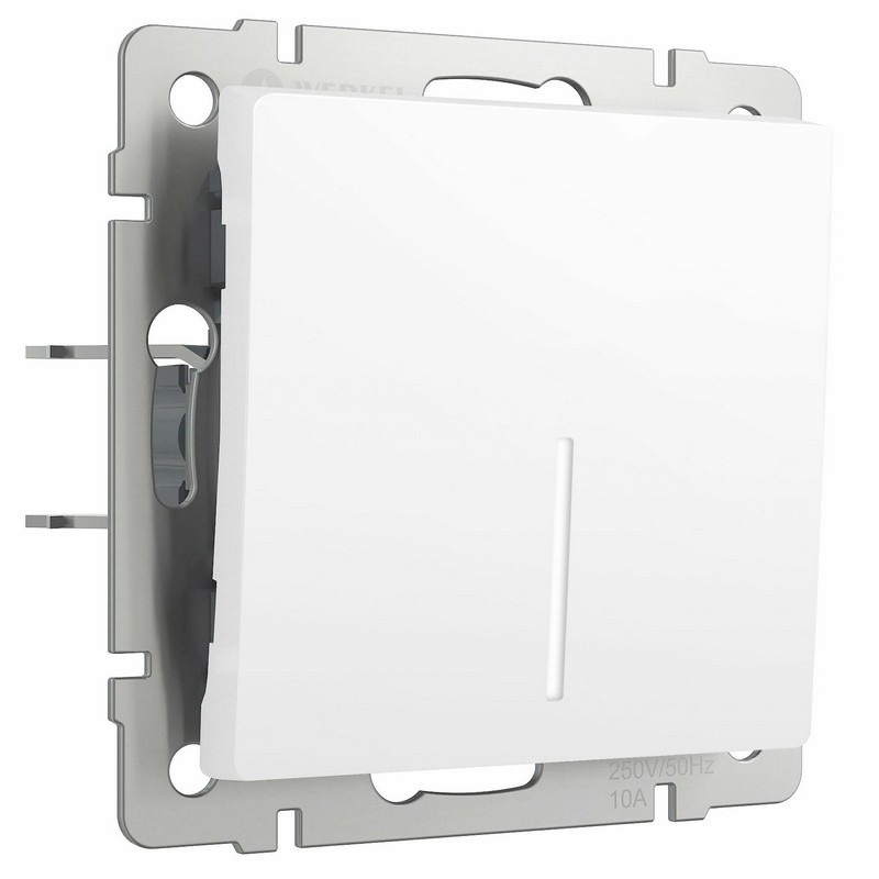 Werkel Белый матовый механизмы Выключатель Werkel одноклавишный с подсветкой (БЕЛЫЙ МАТОВЫЙ) W1110161