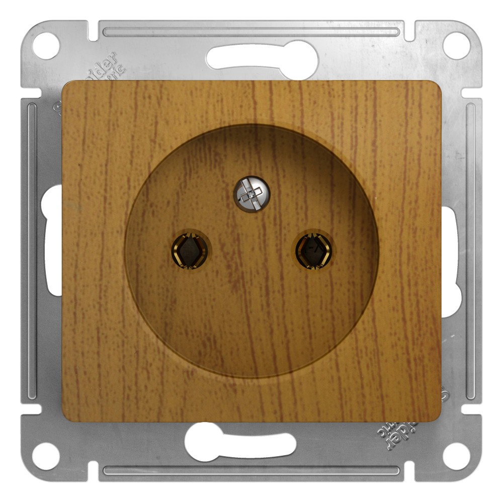 Glossa Дуб Розетка Systeme Electric Glossa Дерево Дуб без заземления GSL000541