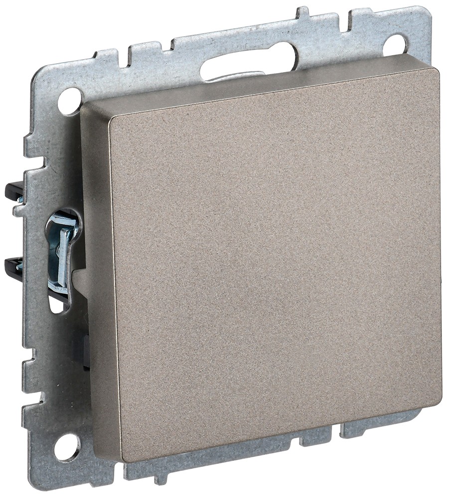 IEK Brite Шампань Выключатель IEK BRITE 1-клавишный перекрестный 10А ВС10-1-3-БрШ шампань BR-V13-0-10-K37