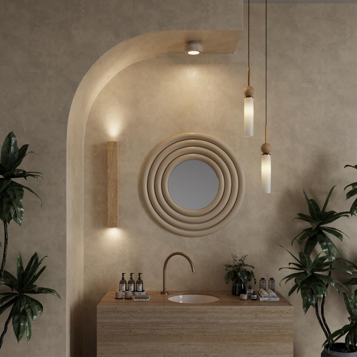 Бра Настенный светильник ODEON LIGHT 6625/10WL TRAVERTINO LED 
