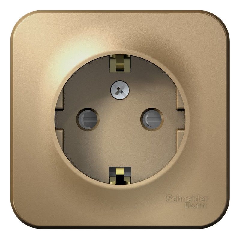 Blanca титан розетки и выключатели Розетка SE Blanca с/з Титан наружный со шторками изолир. пластина BLNRA011114