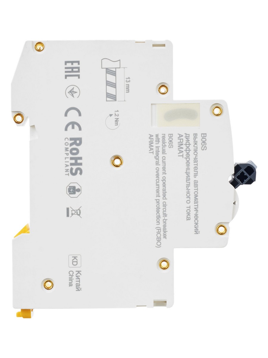 IEK АВДТ Дифф. Автомат IEK ARMAT B06S 1P+NP C25 30мА тип A (18мм) AR-B06S-1N-C25A030 