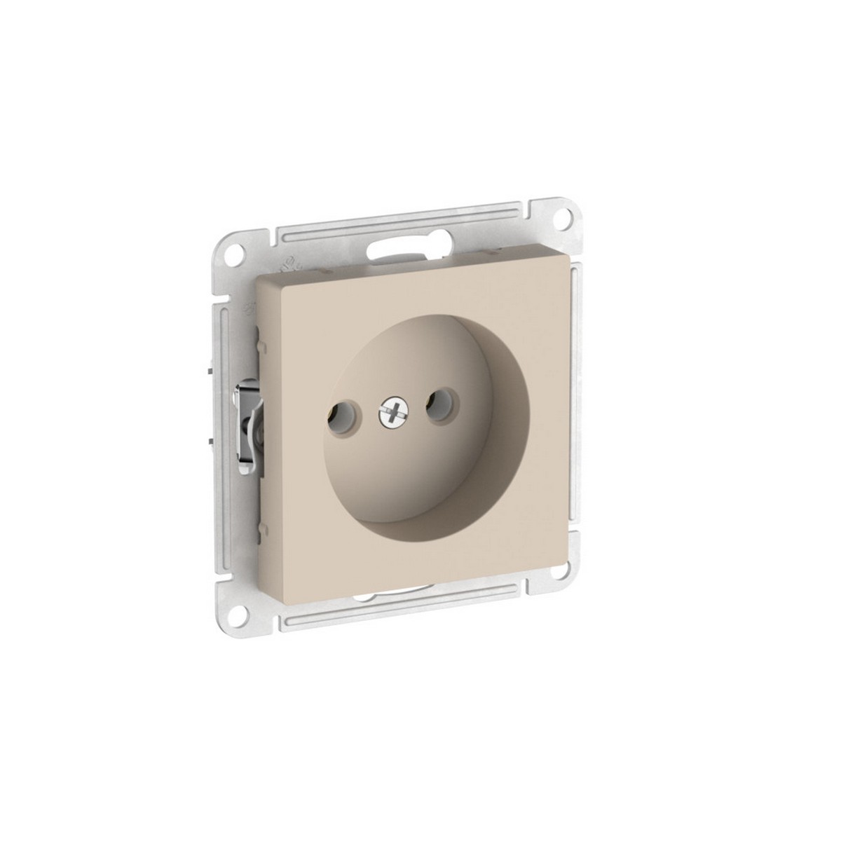 AtlasDesign Песочный Розетка SE AtlasDesign Песочный без заземления без шторок быстрозажим. клем. ATN001241S