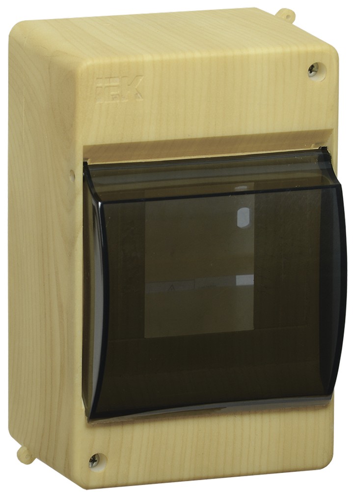 Пластиковые боксы и щиты IEK Корпус пластиковый IEK KREPTA 3 КМПн 2/4 IP30 выкл сосна откр.монтаж MKP42-N-04-30-12-S