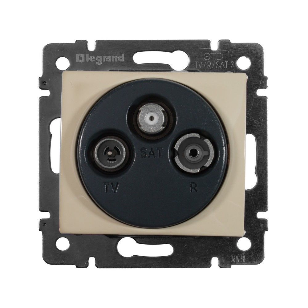 Legrand Valena Classic Кремовый Розетка TV-FM-SAT Legrand Valena Крем оконечная 2400MHz 10 дБ 774336