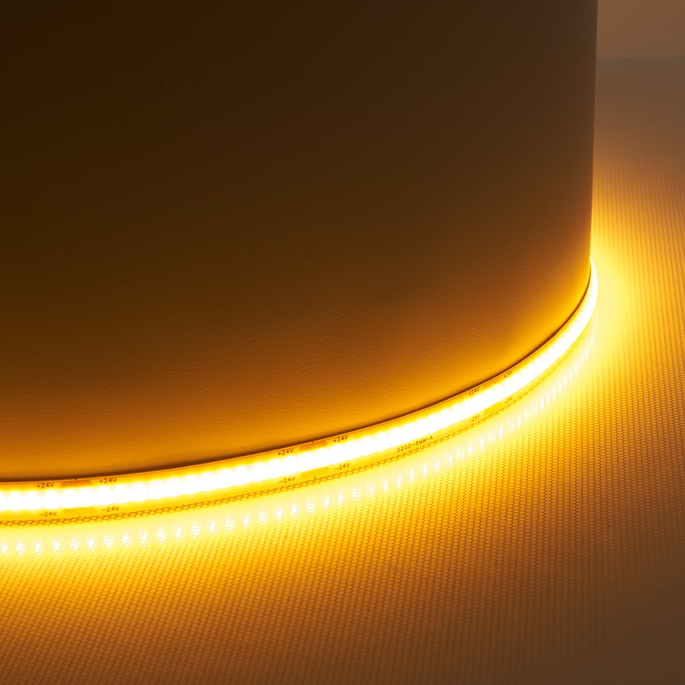 Светодиодная лента белая теплая Лента светодиодная Feron LS530 COB 320SMD(2110)/м 8Вт/м 24V желтый IP20 5 метров 48269 