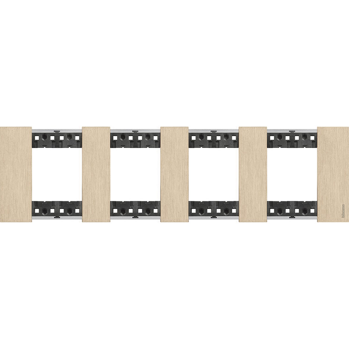 Bticino Living Now Рамки Рамка BT Living now Золото немецкий стандарт 4 поста (2+2+2+2 мод) KA4802M4ZW