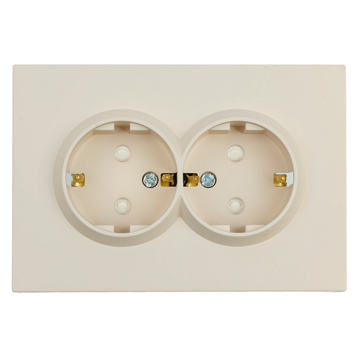 Эмили - Розетки и выключатели Stekker Розетка 2-ая с защитной шторкой с/з 16A STEKKER Эмили RST16-5114-08 кашемир soft touch 49908