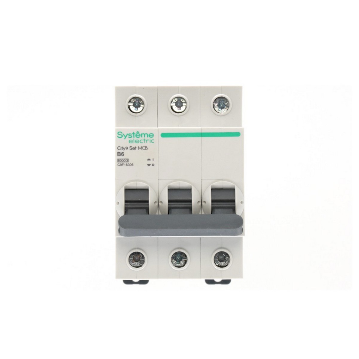 3 полюсные (трехполюсные) Автоматический выключатель Systeme Electric City9 Set (АВ) B 6А 3P 6kA C9F16306 