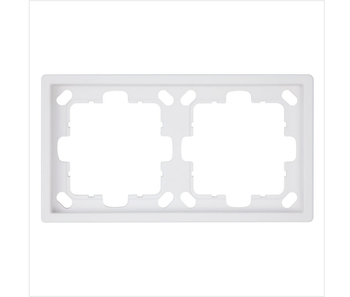 JASMART FD - розетки и выключатели Рамка JASMART FD 2-постовая Белый матовый (soft touch) 1002PWM