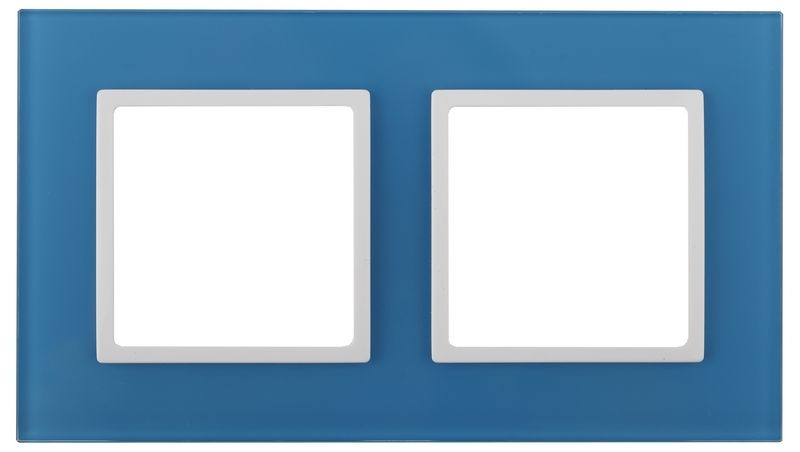 Рамки ЭРА Elegance Рамка ЭРА Elegance Голубой/белый Стекло 2-ая 14-5102-28 Б0034500