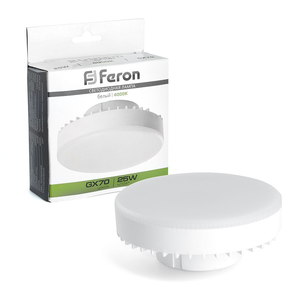 GX70, GX53 Лампа светодиодная Feron LB-474 GX70 25W 4000K 38269 