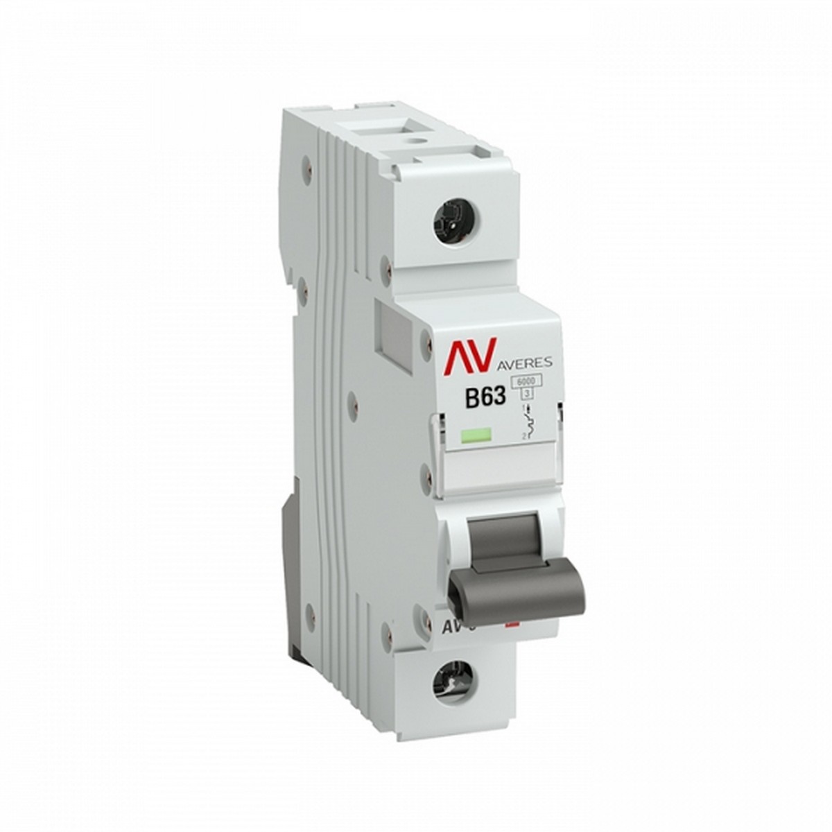 1 полюсные (однополюсные) Автоматический выключатель EKF AVERES AV-6 (B) 1P 63А 6kA mcb6-1-63B-av