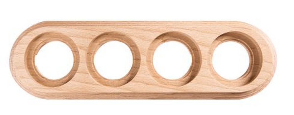 Bironi Лизетта - Ретро розетки и выключатели Рамка 4-ая BIRONI Натурэль на бревно 200мм BFC20-640-10