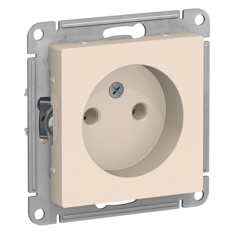 AtlasDesign Бежевый Розетка Systeme Electric AtlasDesign бежевый б/з, 16А, ATN000241