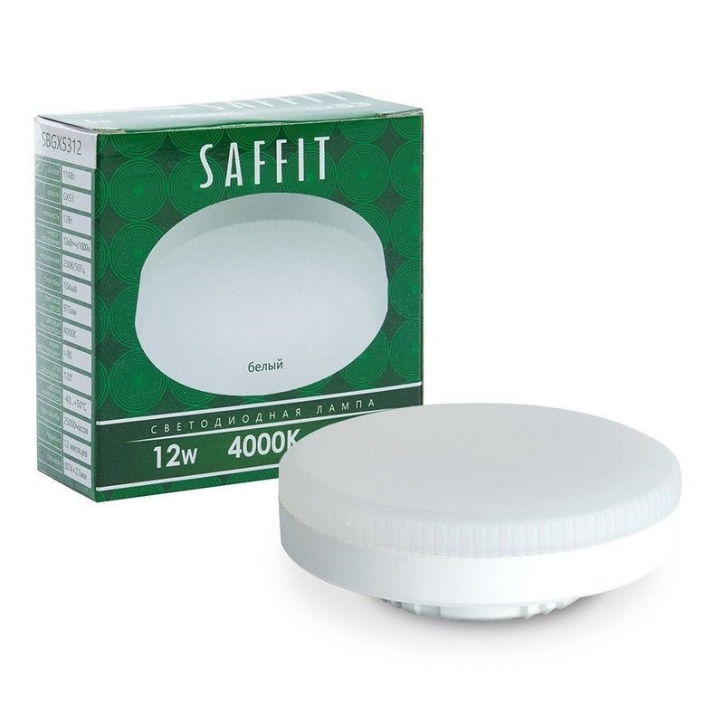 GX70, GX53 Лампа светодиодная SAFFIT SBGX5312 GX53 12W 2700K 55188 