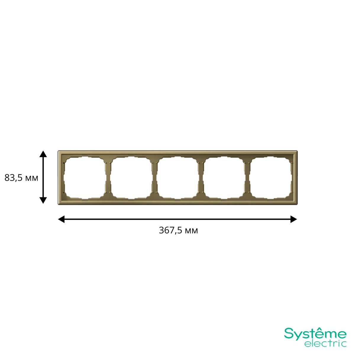 ArtGallery Белый Рамка Systeme Electric ArtGallery Золото 5-ая GAL001605