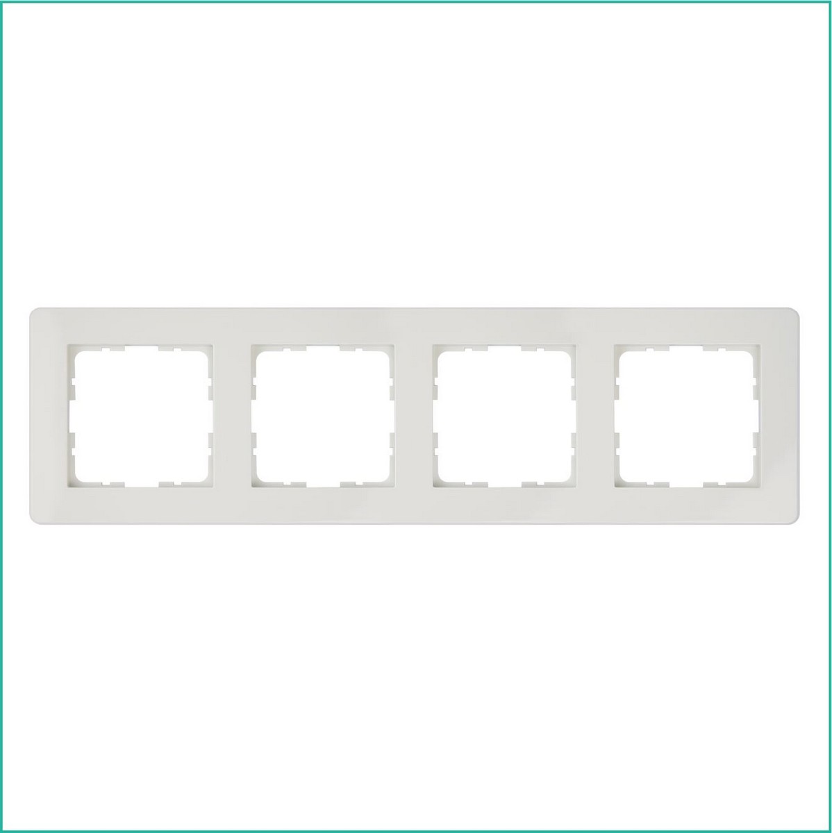 JASMART G - розетки и выключатели Рамка JASMART G-Flex 4-постовая слоновая кость G1104V