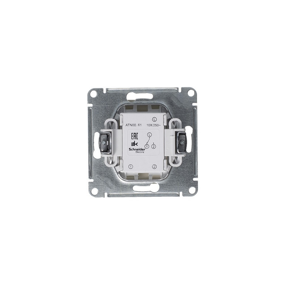 AtlasDesign Алюминий Переключатель 1-клавишный, Systeme Electric AtlasDesign Алюминий сх.6, ATN000361