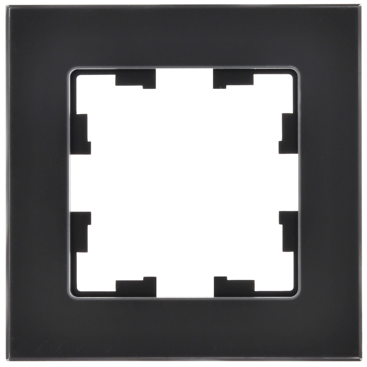 IEK Brite Рамки Рамка IEK BRITE DECOR Черный матовый стекло 1-м РУ-1-2-Бр BR-M12-G-31-K02