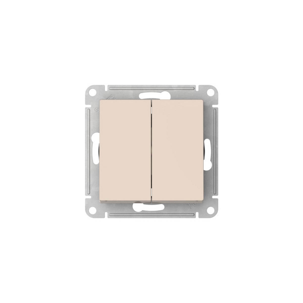 AtlasDesign Бежевый Переключатель SE AtlasDesign Бежевый 2-клавишный быстрозажим. клем. ATN000265S