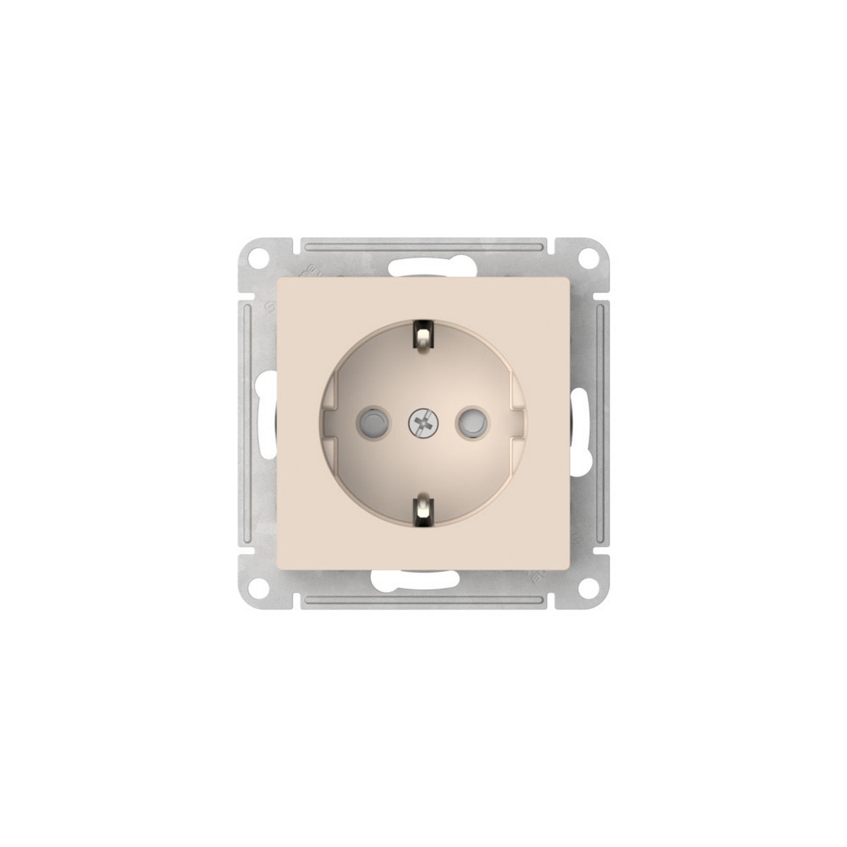 AtlasDesign Бежевый Розетка SE AtlasDesign Бежевый с заземлением со шторками быстрозажим. клем. ATN000245S