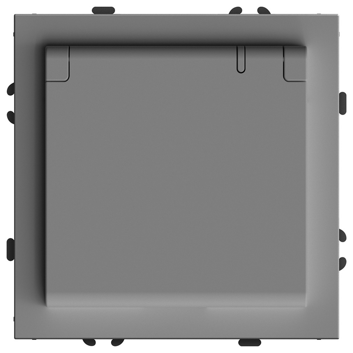 Эмили - Розетки и выключатели Stekker Розетка 1-ая с крышкой с защ. штор б/з STEKKER Эмили RST16-5113-10 платиново-серый soft touch 49956