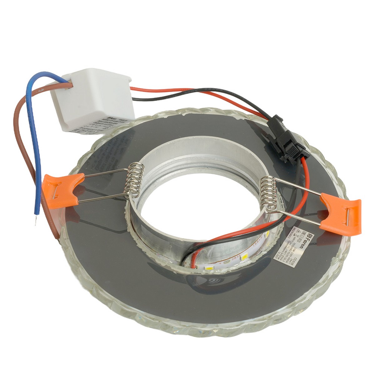 Встраиваемые светодиодные светильники Светильник встраиваемый Feron CD938 с LED подсветкой MR16 прозрачный 29471 
