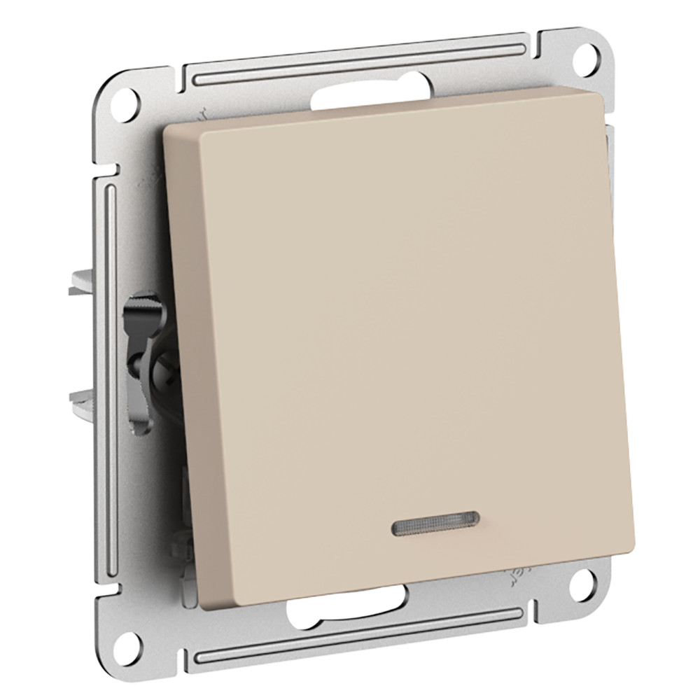 AtlasDesign Песочный Переключатель Systeme Electric AtlasDesign Песочный 1-клавишный с подсветкой ATN001263