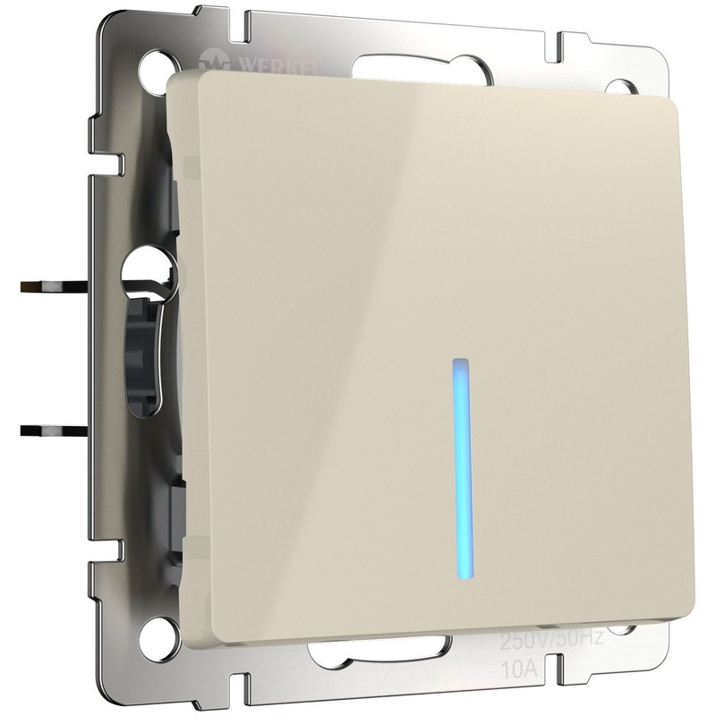 Werkel Слоновая кость механизмы Выключатель Werkel одноклавишный с подсветкой слоновая кость W1110103