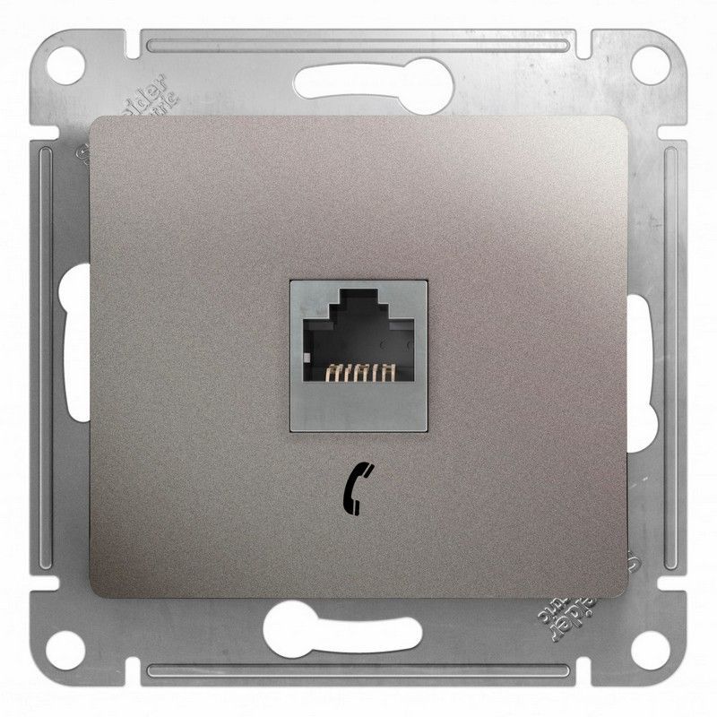 Glossa Платина Розетка телефонная Systeme Electric Glossa Платина RJ11 GSL001281T