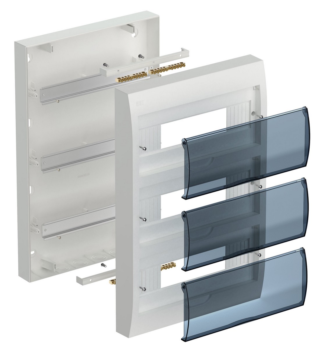 Пластиковые боксы и щиты IEK Корпус пластиковый IEK KREPTA 3 ЩРН-П-36 IP41 белый откр.монтаж MKP12-N-36-40-05