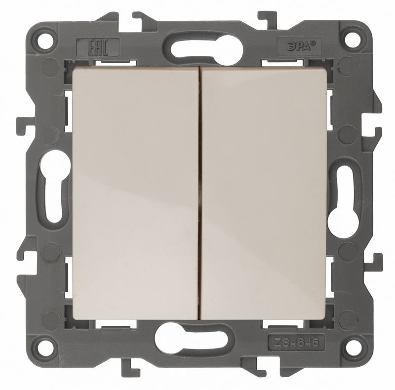 Розетки и выключаиели ЭРА Elegance Бежевый Выключатель ЭРА Elegance Сл.кость 2-кл 14-1104-02 Б0034231