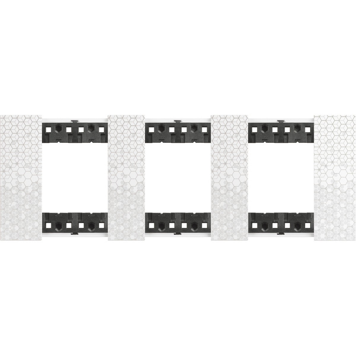 Bticino Living Now Рамки Рамка BT Living now Пиксель немецкий стандарт 3 поста (2+2+2 мод) KA4802M3MW