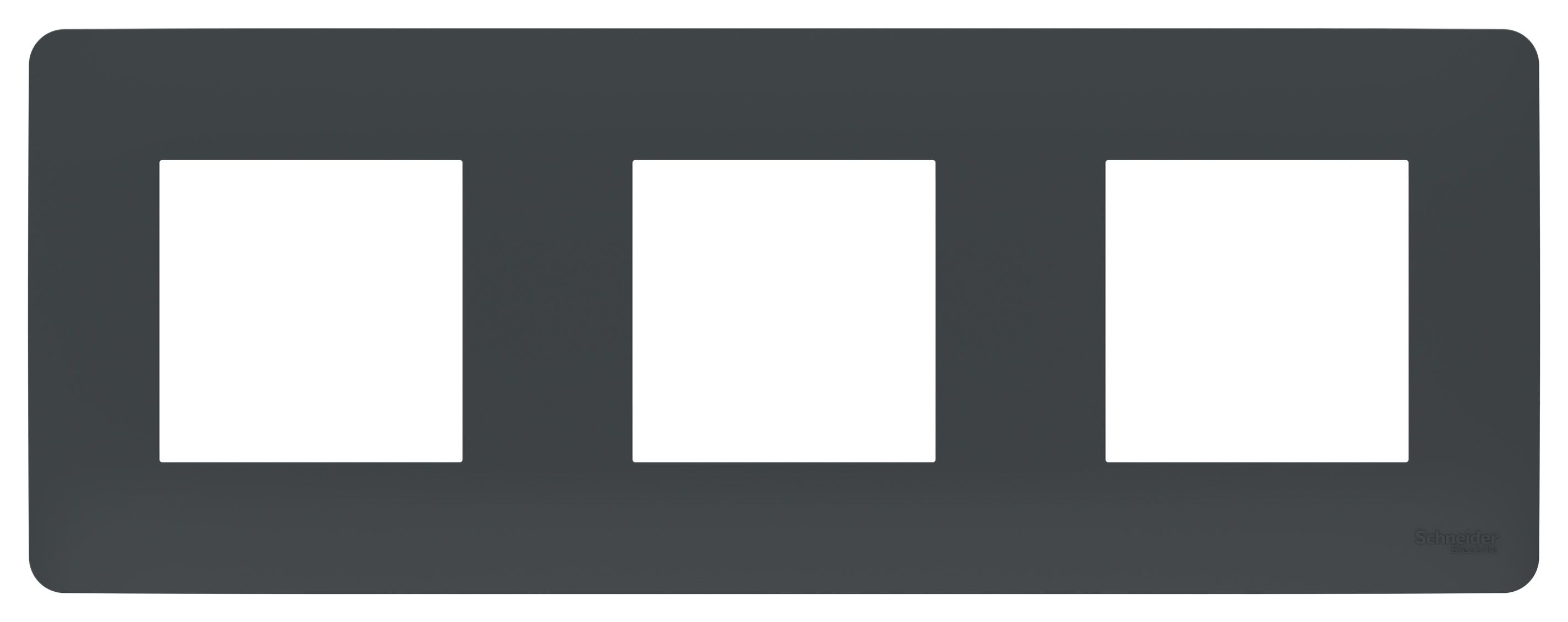 Рамки Unica Studio Антрацит Рамка Unica Studio Антрацит 3-ная NU200654