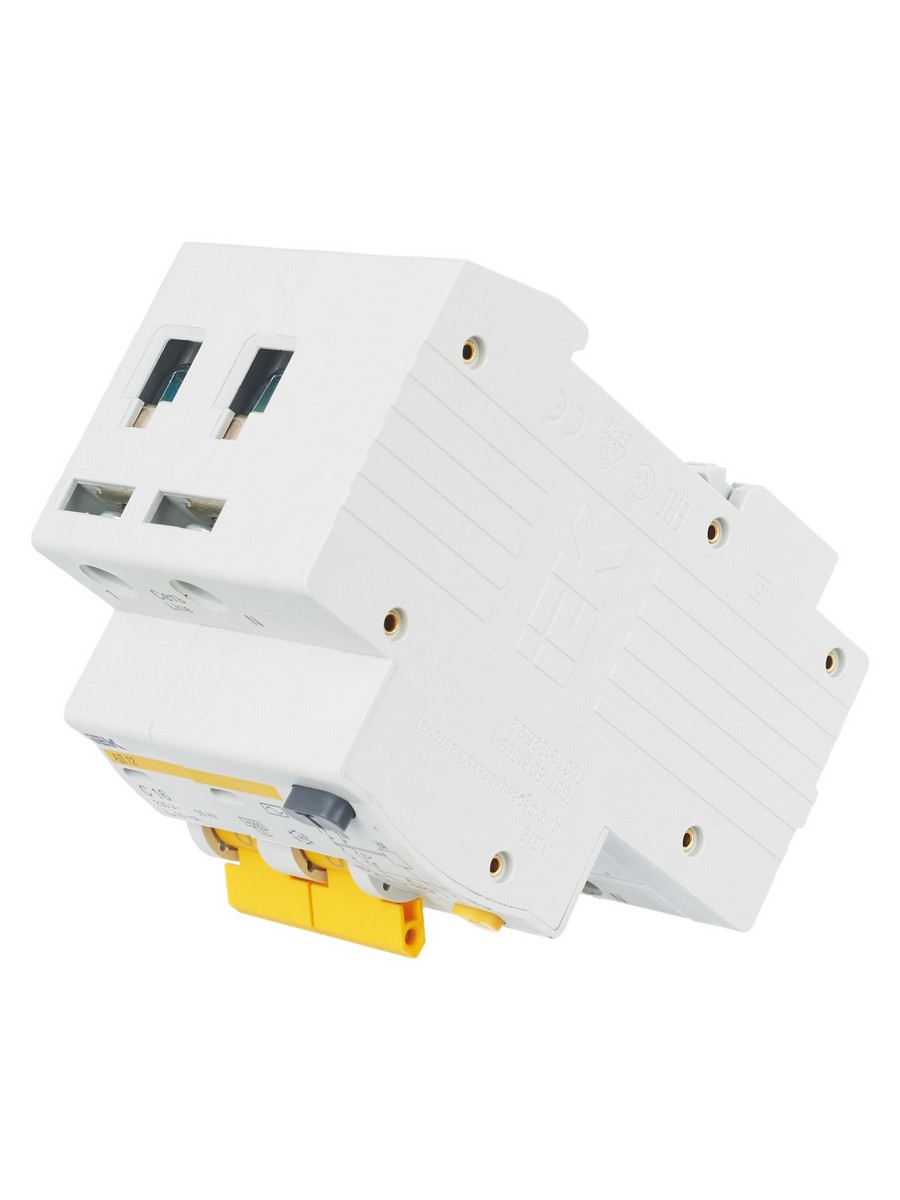 IEK Дифференциальный автоматический выключатель IEK KARAT АД12 2Р 16A 10мА MAD10-2-016-C-010 