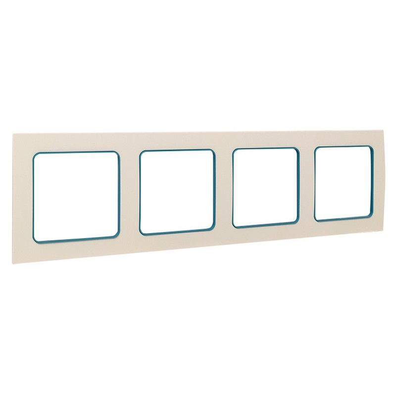 EKF Стокгольм белый Рамка 4-ая EKF PROxima Стокгольм Белый Линия синяя  EAM-G-305-30