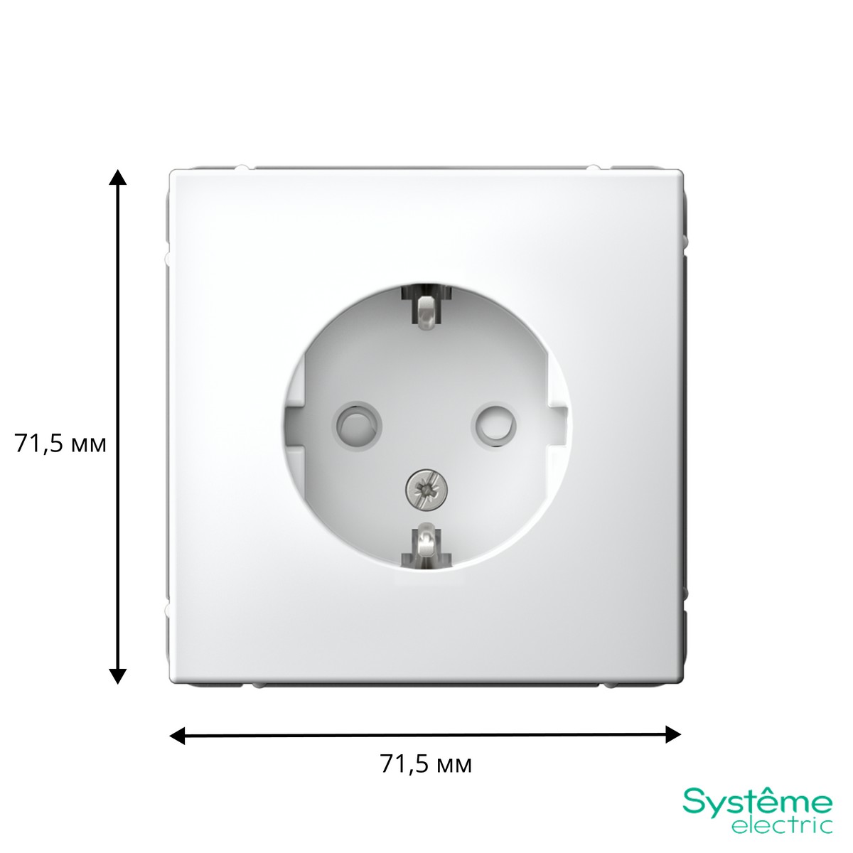 ArtGallery Белый Розетка Systeme Electric ArtGallery Белый с заземлением со шторками 16А GAL000145