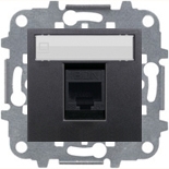 Механизмы ABB Zenit Антрацит Розетка телефонная 6 контактов одноместная ABB ZENIT (антрацит)