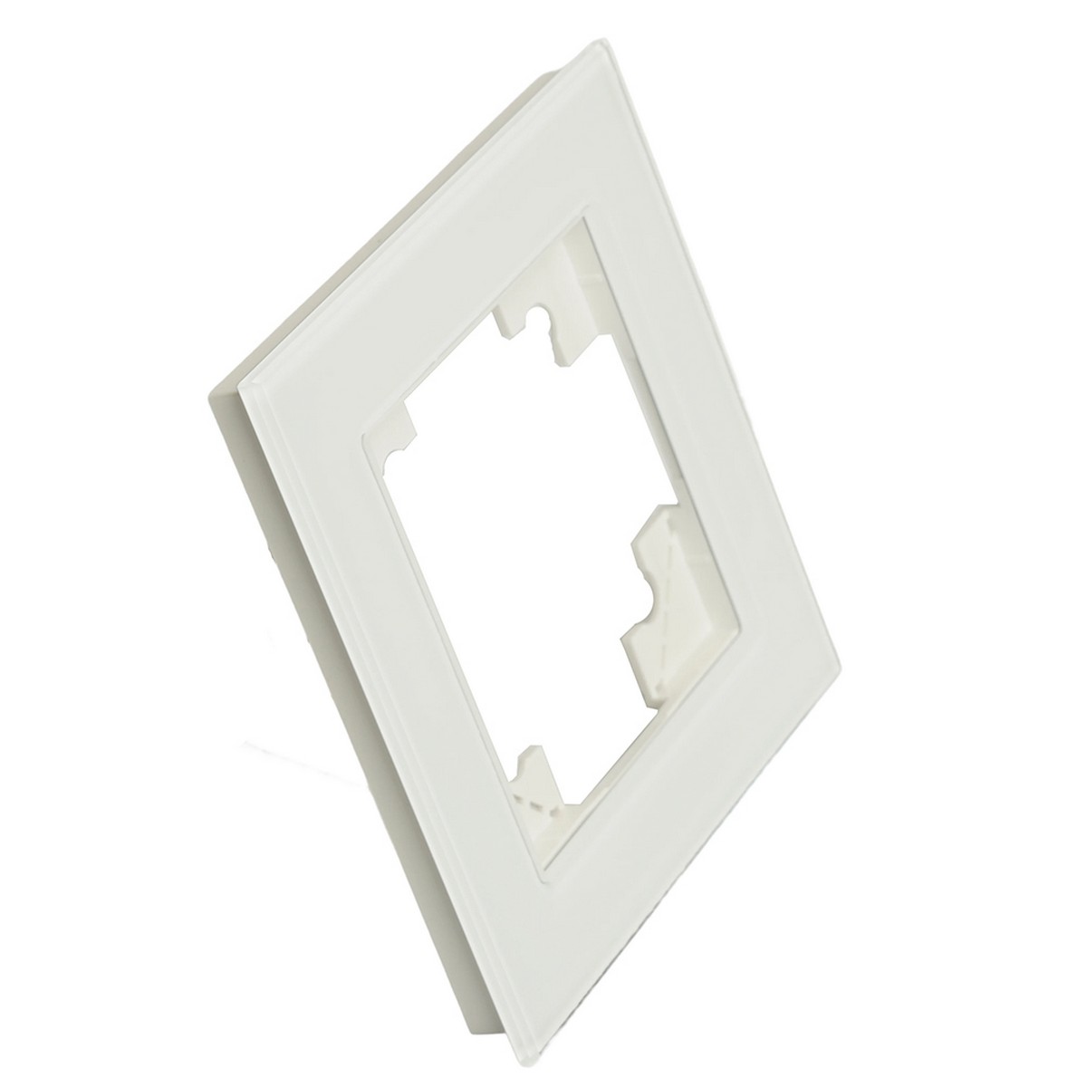 Катрин - Розетки и выключатели Stekker Рамка STEKKER 1-местная для сенсорных механизмов подсветки стекло GFR00-7001-01S Катрин белый 50303