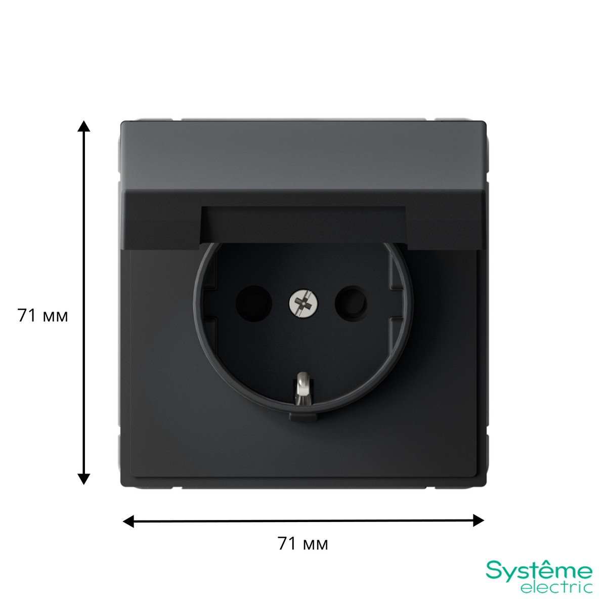 ArtGallery Карбон Розетка SE ArtGallery Карбон с заземл. со шторк. с крышк., 16А, IP20 быстрозажим. клем. GAL001046S