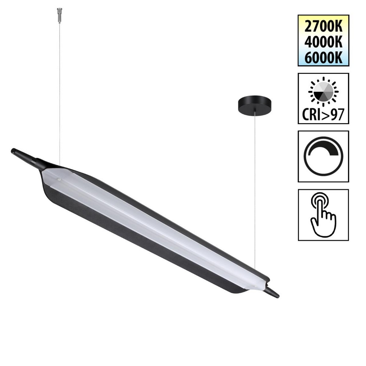 Подвесные светодиодные светильники Светильник подвесной светодиодный диммируемый со сменой цветовой температуры (управление сенсор) NOVOTECH 359544 ALA