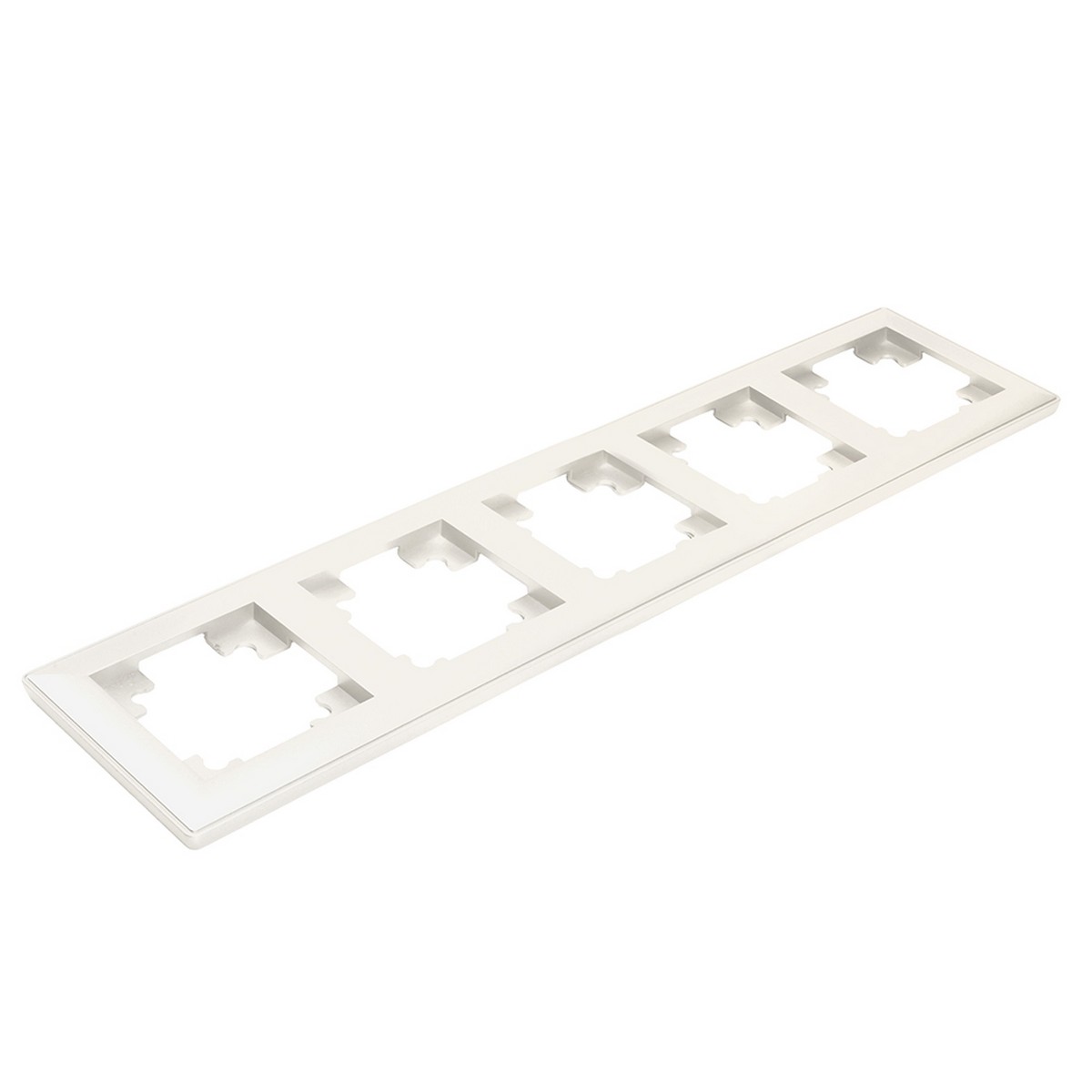 Катрин - Розетки и выключатели Stekker Рамка STEKKER 5-местная Катрин стекло белый PFR00-7005-01 39796