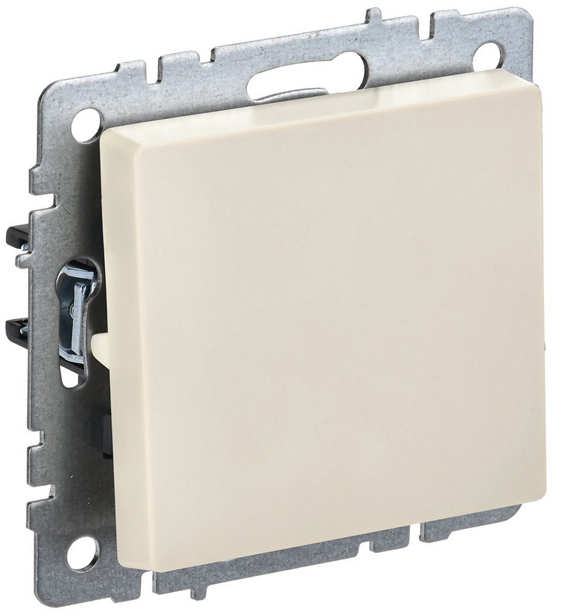 IEK Brite Бежевый Выключатель IEK BRITE 1-клавишный 10А ВС10-1-0-БрКр бежевый BR-V10-0-10-K10