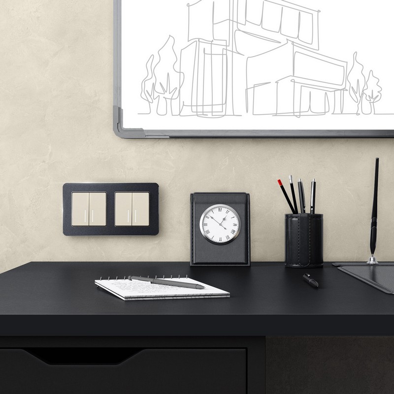 Werkel айвори матовый Выключатель Werkel двухклавишный с подсветкой (айвори матовый) W1120162