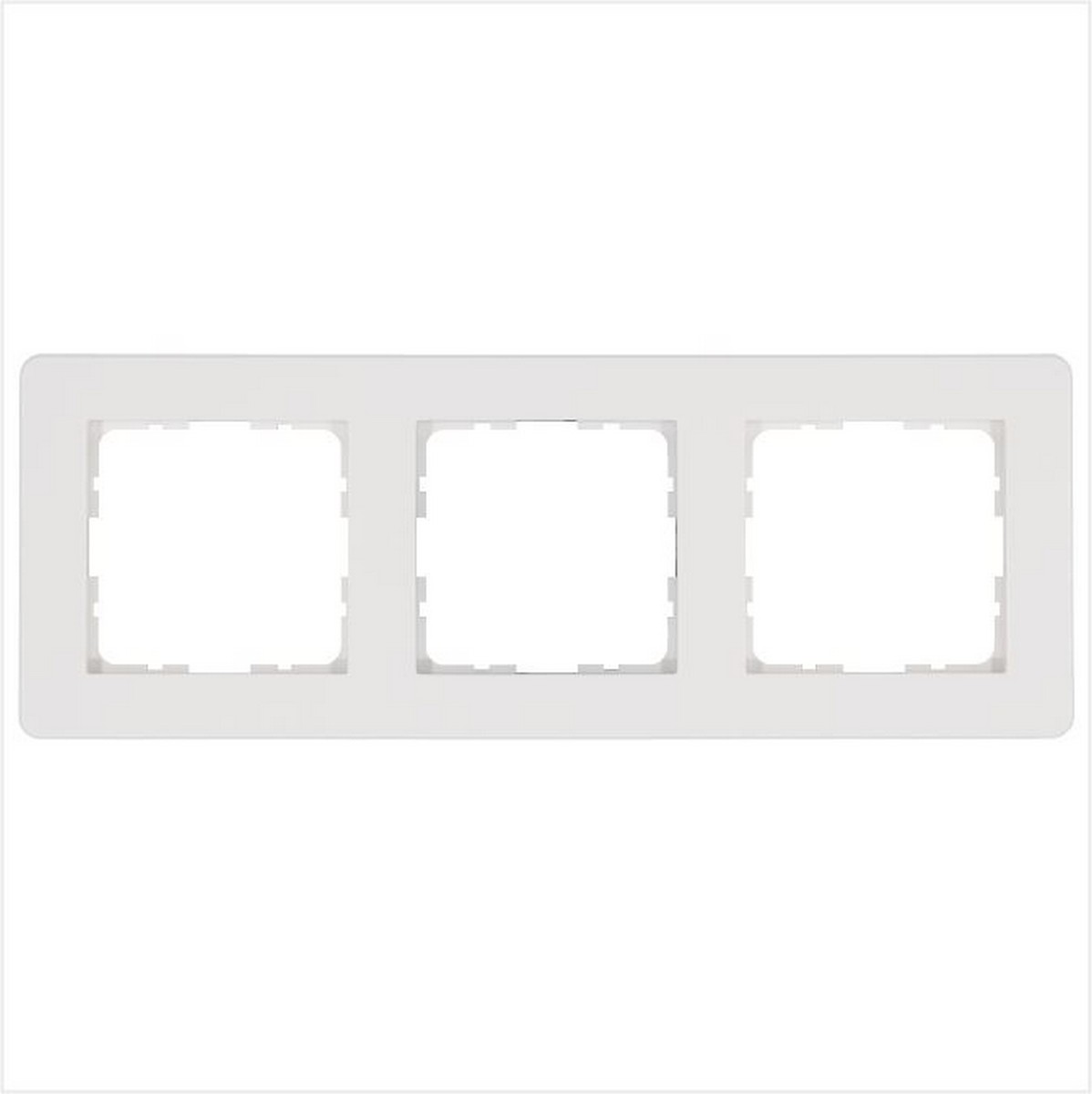 JASMART G - розетки и выключатели Рамка JASMART G-Flex 3-постовая белый глянцевый G1103W