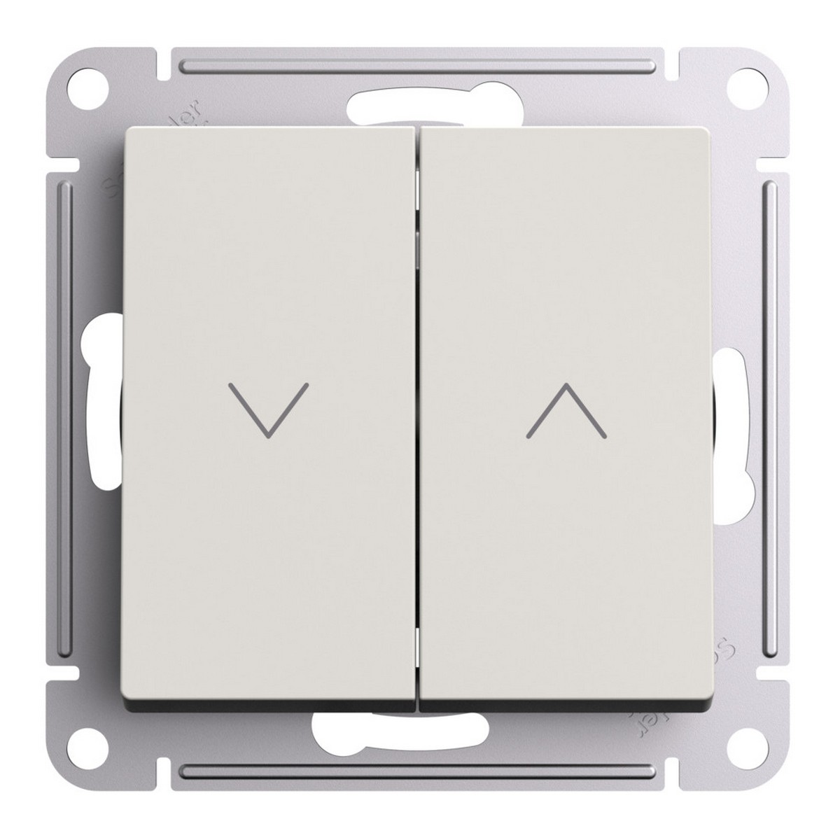 AtlasDesign Бежевый Выключатель Systeme Electric AtlasDesign Бежевый 2-клавишный жалюзи, 10А, ATN000219