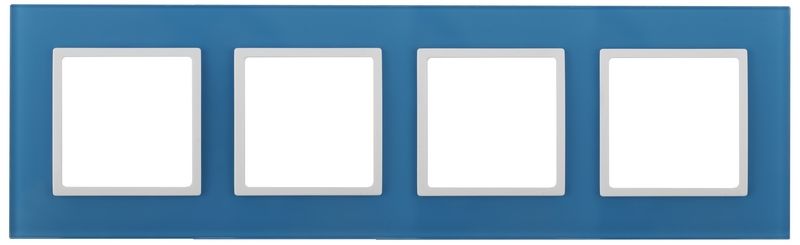 Рамки ЭРА Elegance Рамка ЭРА Elegance Голубой/белый Стекло 4-ая 14-5104-28 Б0034536