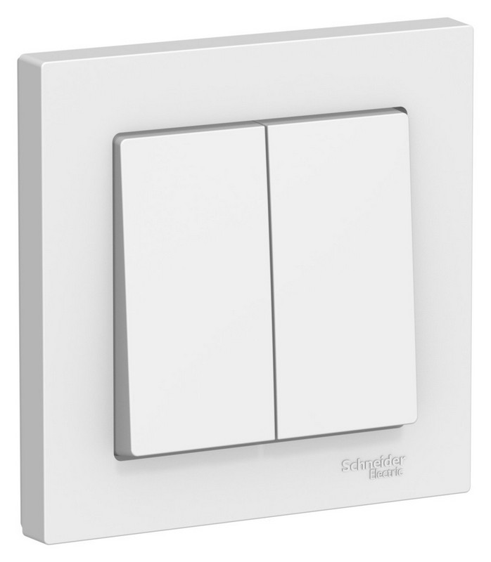 AtlasDesign Лотос Выключатель Systeme Electric AtlasDesign Лотос 2-клавишный, в сборе ATN001352