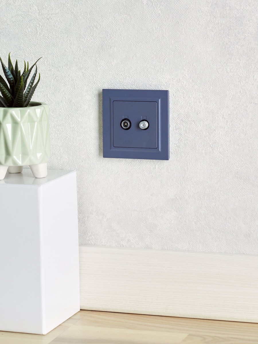 IEK Brite Маренго Розетка IEK BRITE двойная TV+SAT РТВ/РСп12-БрМ маренго BR-AF20-O-K35